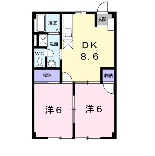 カーサ・ハル美 1階の物件の間取図