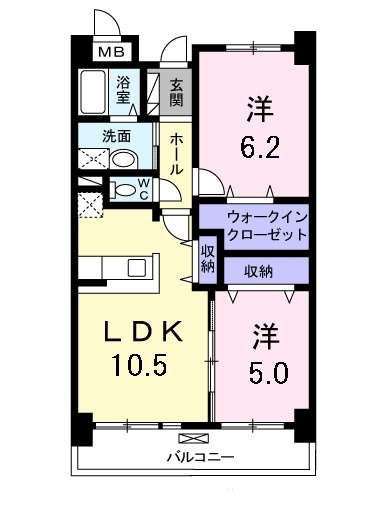 ア・ラ・モードＵ 1階の物件の間取図