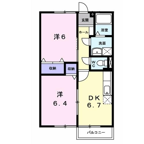 ファミール旭ケ丘Ⅰ 1階の物件の間取図