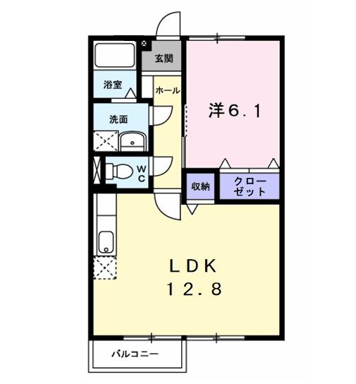 ファミール旭ケ丘Ⅰ 1階の物件の間取図