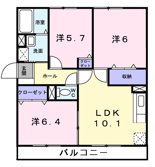 グランジュール　ｋｏｅｉ 3階の物件の間取図