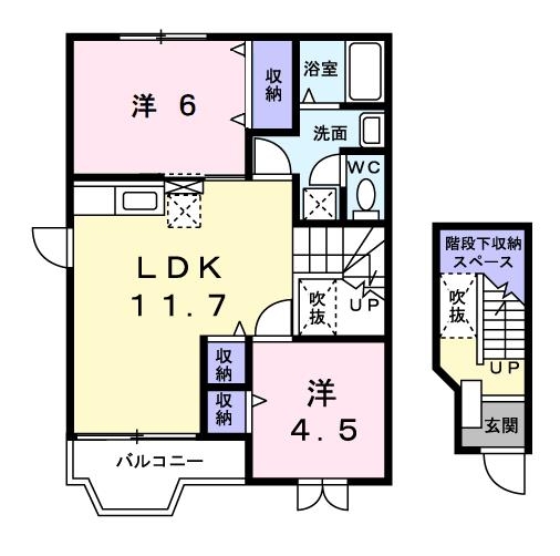 ディスカバリーⅡ 2階の物件の間取図
