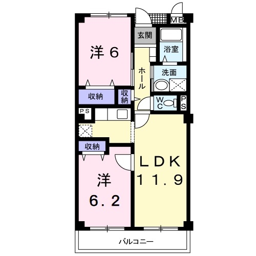 マウントリヴァ2001 3階の物件の間取図