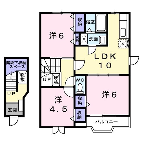 ピュアハウスⅡ 2階の物件の間取図