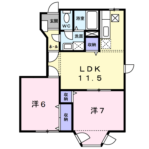 クレディアム 1階の物件の間取図
