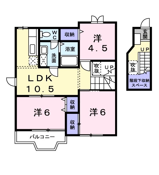 Ｋ・レジデンスⅠ 2階の物件の間取図