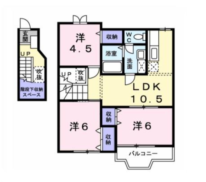 K・レジデンスⅡ 2階の物件の間取図