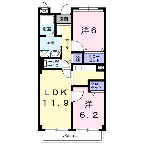 パルテールＡ 1階の物件の間取図