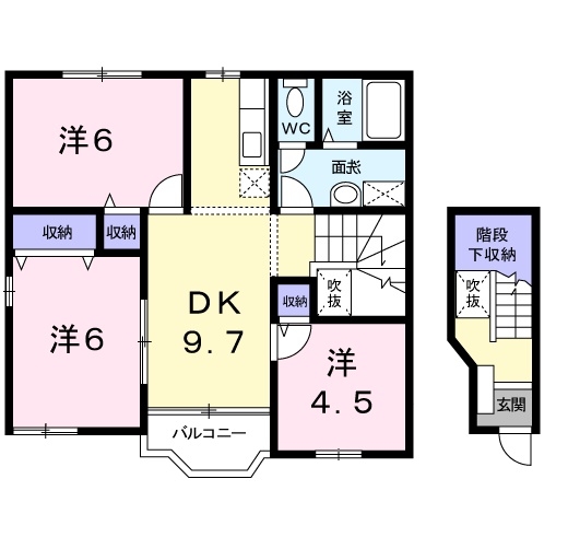 ヴィラ サンライズ ドリームⅡ 2階の物件の間取図