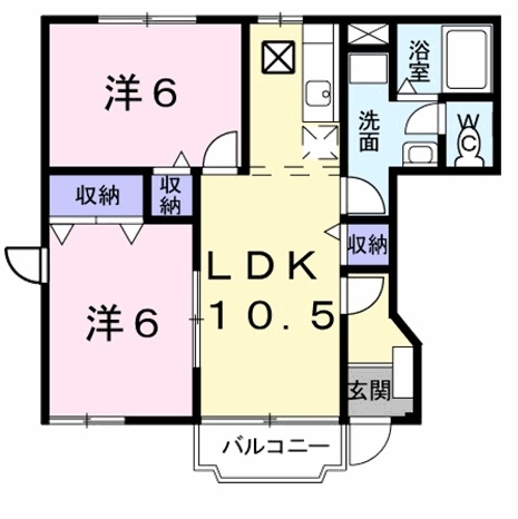 ソフィーシアA 1階の物件の間取図