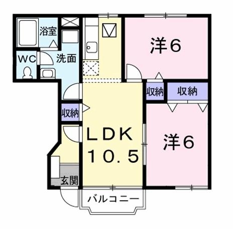 ソフィーシアA 1階の物件の間取図