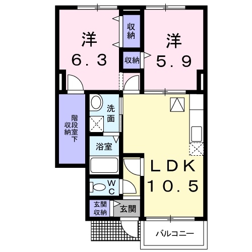 ブリズⅡ 1階の物件の間取図