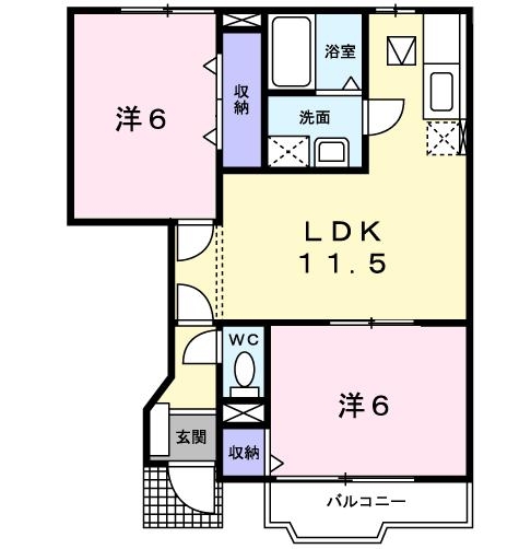 ロメオ エステートⅠ 1階の物件の間取図