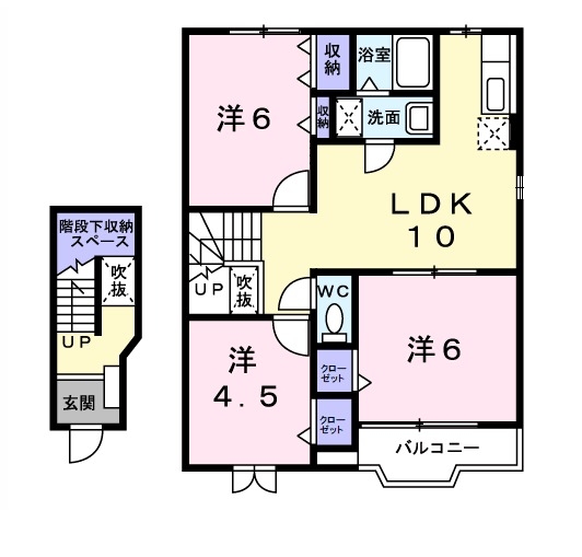 ロメオ　エステートⅠ 2階の物件の間取図