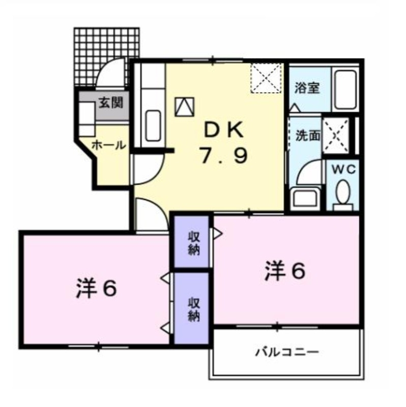 アルカンシエルⅠ 1階の物件の間取図