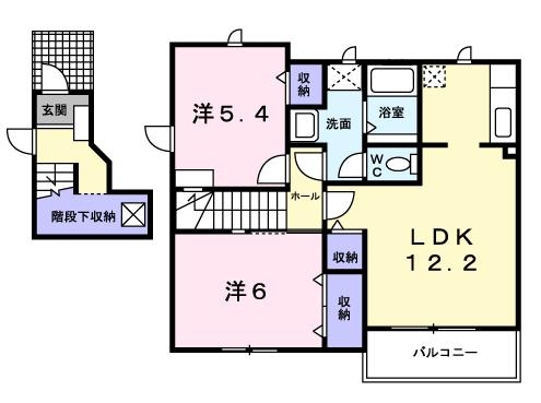 アルカンシエルⅠ 2階の物件の間取図