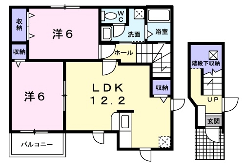 エレガンシアⅠ 2階の物件の間取図