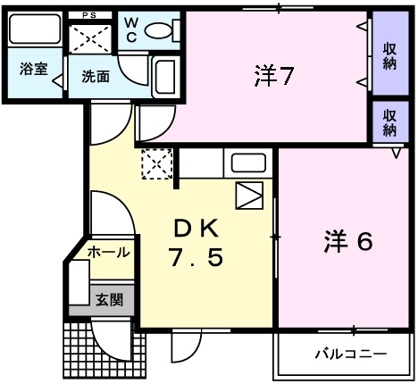 エレガンシアⅡ 1階の物件の間取図