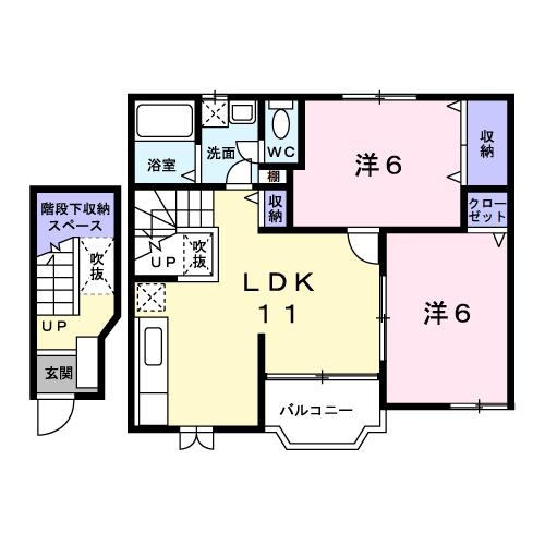 レジデンスⅡ 2階の物件の間取図