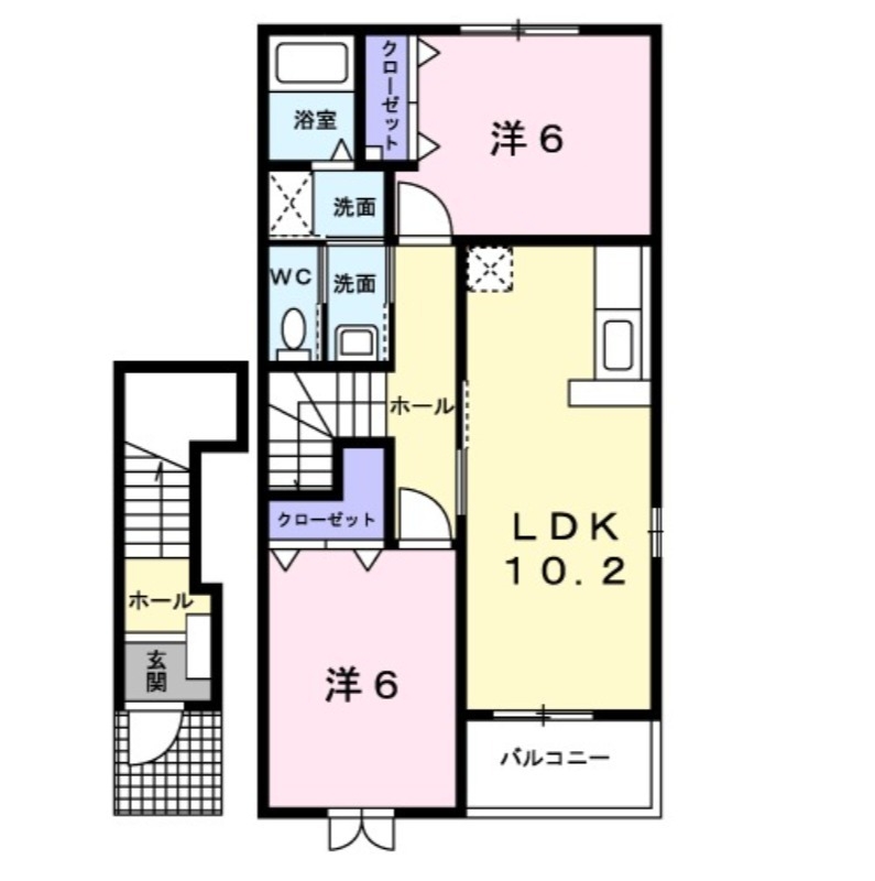 ブリズⅢ 2階の物件の間取図