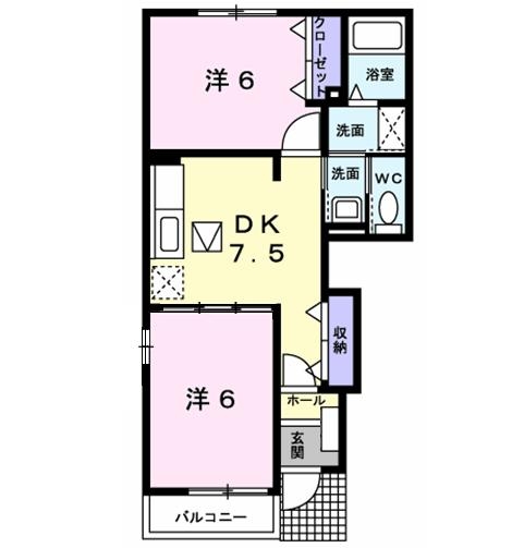 アンジュメゾン　Ⅰ 1階の物件の間取図
