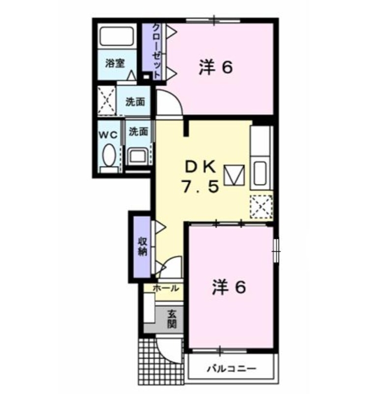 アンジュメゾン　Ⅰ 1階の物件の間取図