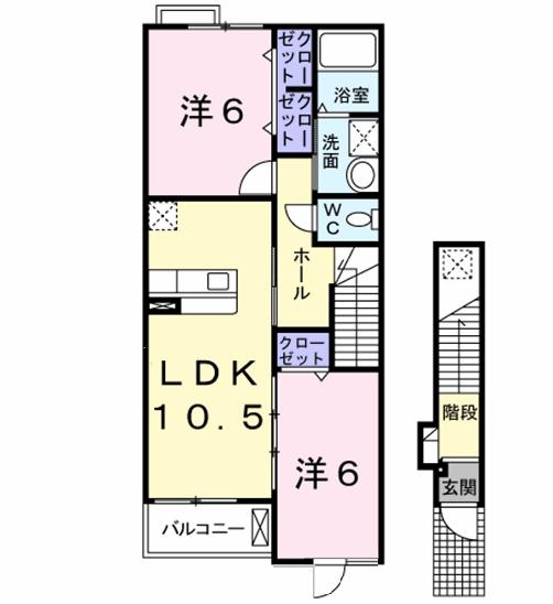サンリット　アヴェニュー 2階の物件の間取図
