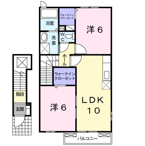 ノースブロード 2階の物件の間取図
