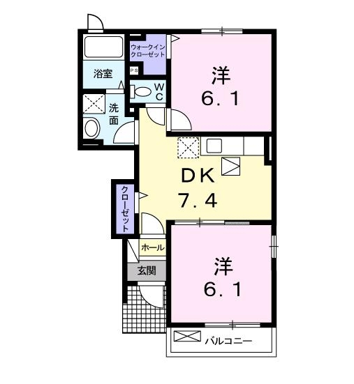 ベル・ソレイユⅡ 1階の物件の間取図