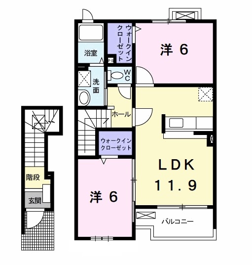 グラン・ソレイユ 2階の物件の間取図