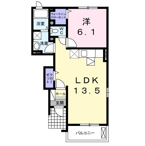 サンフィオーレ　Ａ 1階の物件の間取図