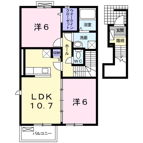 アバンツァート 2階の物件の間取図
