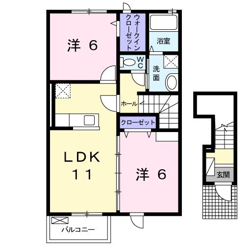 コパカーサ・ルーボ 2階の物件の間取図