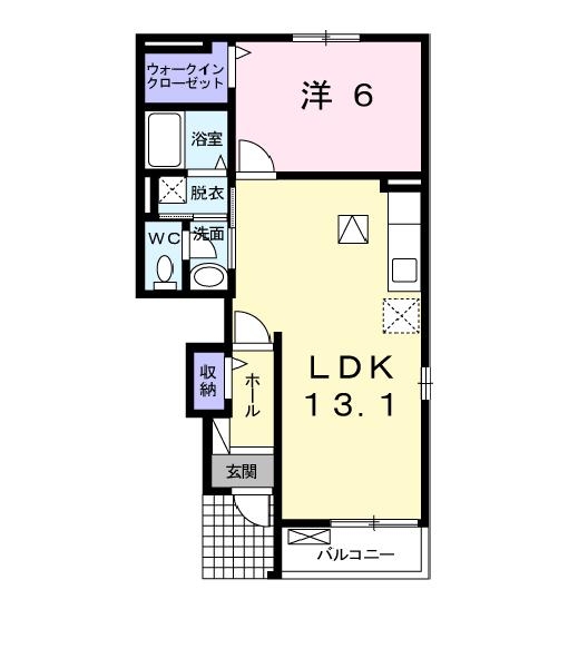 ミサキレジデンス 1階の物件の間取図