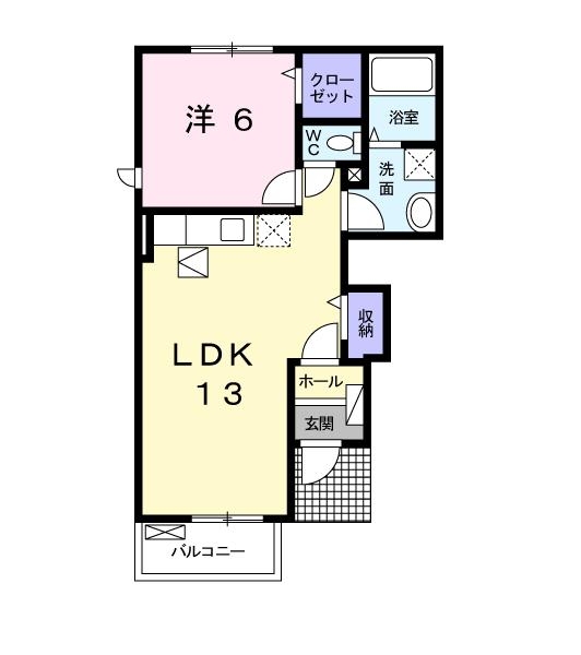 ラシュレⅡ 1階の物件の間取図