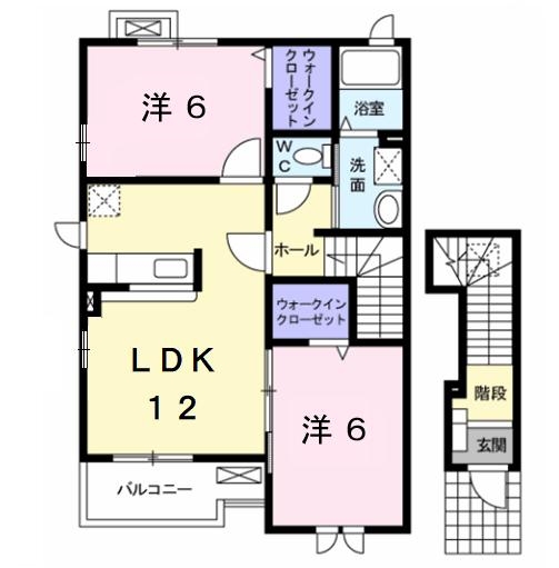 メゾン・喜美 2階の物件の間取図