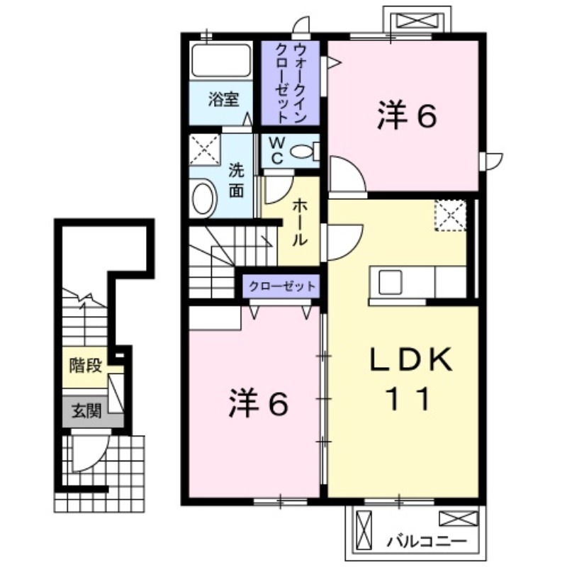 フォーシーズンⅠ 2階の物件の間取図