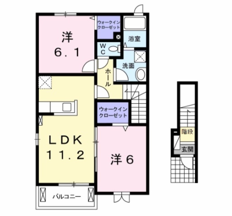 レジデンス　オオギⅡ 2階の物件の間取図