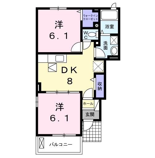 ブリアンベル・ウッドⅡ 1階の物件の間取図