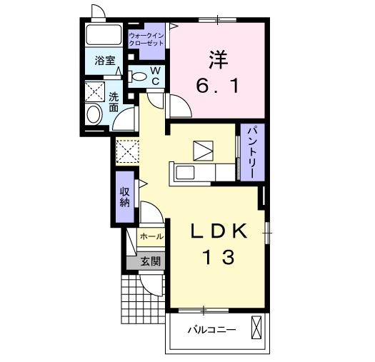 トルテュパシアン港ヶ丘 1階の物件の間取図