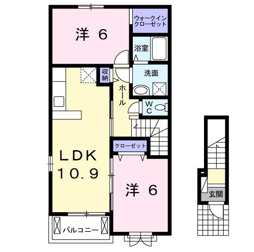 セイバリーヒルズ 2階の物件の間取図