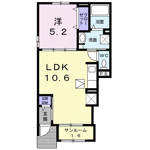 マルゼンⅠ 1階の物件の間取図
