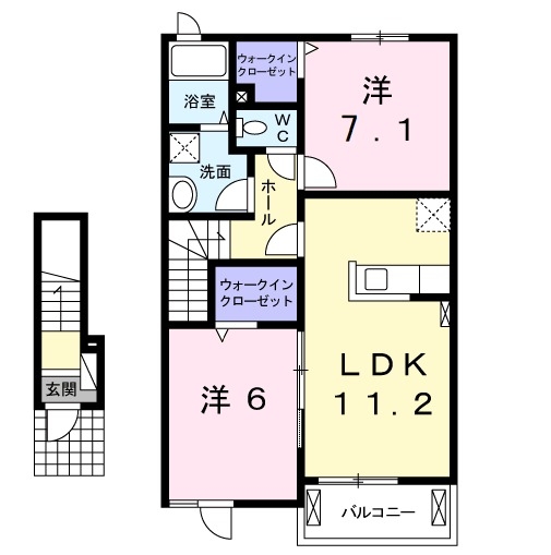 セイバリーヒル Ⅱ 2階の物件の間取図