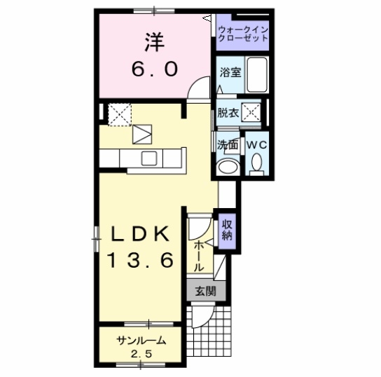 CASA二本松3 1階の物件の間取図