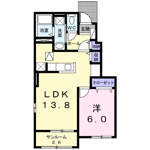 シエル　ブリーズ 1階の物件の間取図