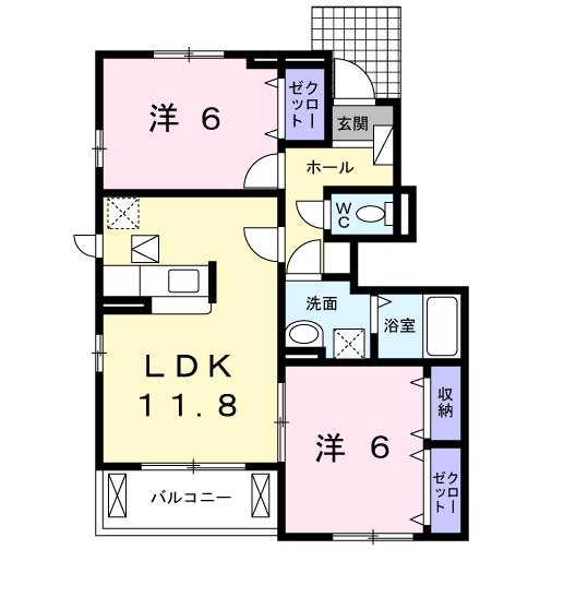 フェリーチェ 1階の物件の間取図