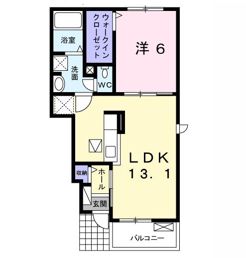 グランファミーユⅠ 1階の物件の間取図