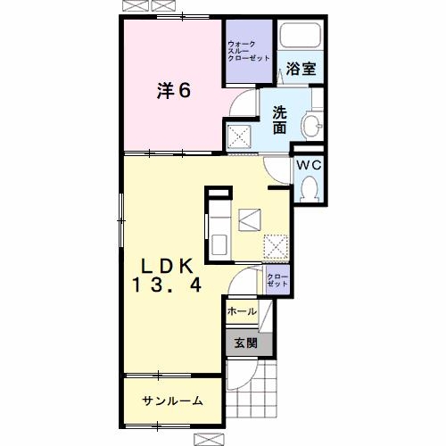 ヴェント 1階の物件の間取図