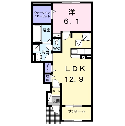 エミーラ 1階の物件の間取図