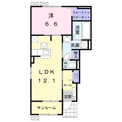 グラースメゾン Ⅱ 1階の物件の間取図
